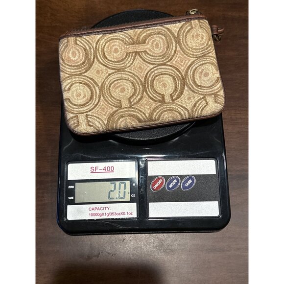 Coach Audrey Op Art Swirl Wallet Wristlet Brown Geometric Beige - Picture 6 of 6